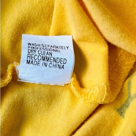 Yellow Ruffled long sleeves baby girl one piece 70 ( 6-9 months )snap closure - Picture 5 of 7